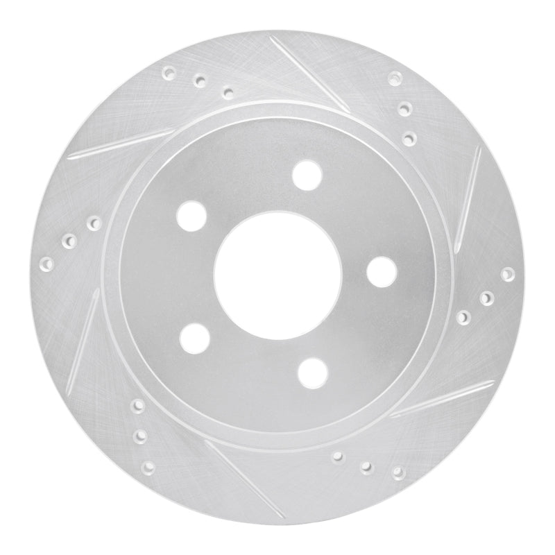 R1 Concepts R1 93-97 Chevrolet Camaro Rear Right Drilled & Slotted Silver Brake Rotor