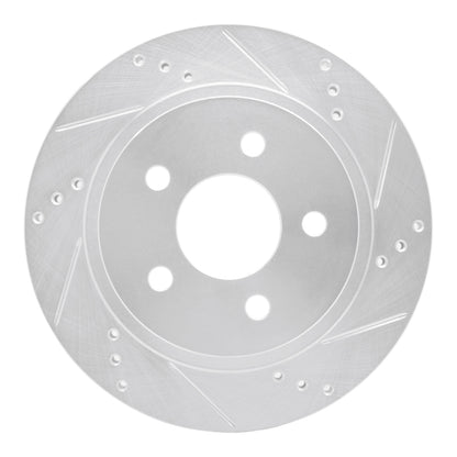 R1 Concepts R1 93-97 Chevrolet Camaro Rear Right Drilled & Slotted Silver Brake Rotor
