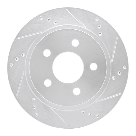 R1 Concepts R1 93-97 Chevrolet Camaro Rear Right Drilled & Slotted Silver Brake Rotor