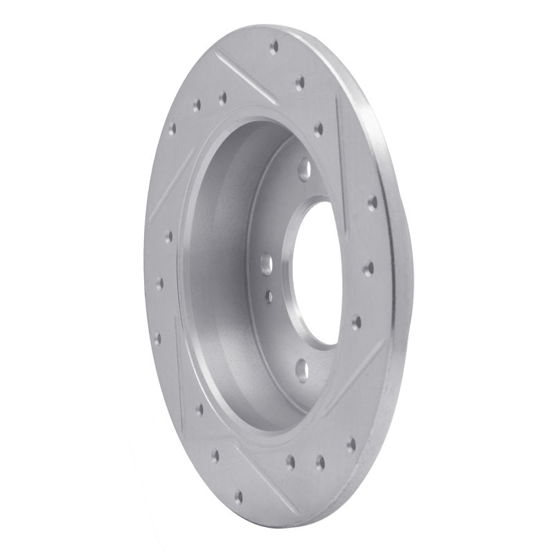 R1 Concepts R1 11-25 Hyundai Elantra Coupe Rear Left Drilled & Slotted Silver Brake Rotor