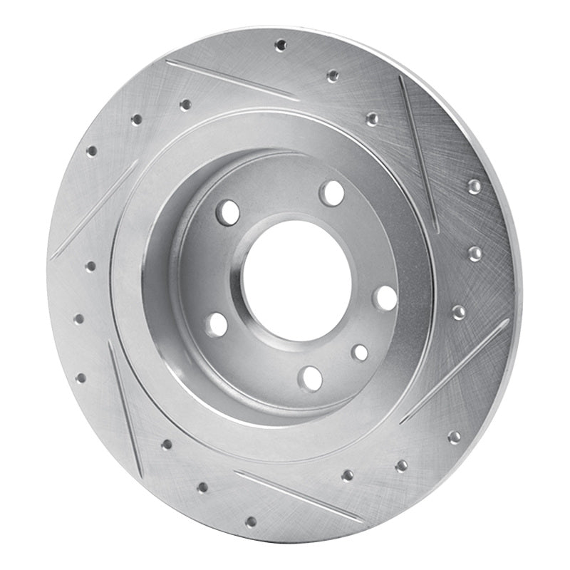 R1 Concepts R1 11-19 Buick CASCADA Rear Left Drilled & Slotted Silver Brake Rotor