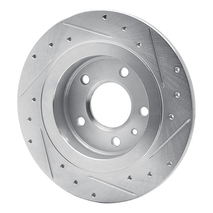 R1 Concepts R1 11-19 Buick CASCADA Rear Left Drilled & Slotted Silver Brake Rotor