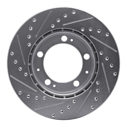 R1 Concepts R1 87-89 Porsche 944 Except Turbo Front Right Drilled & Slotted Silver Brake Rotor