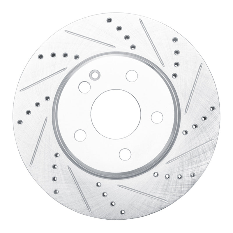 R1 Concepts R1 06-11 Mercedes-Benz B200 Front Right Drilled & Slotted Silver Brake Rotor