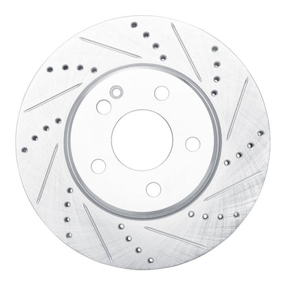 R1 Concepts R1 06-11 Mercedes-Benz B200 Front Right Drilled & Slotted Silver Brake Rotor