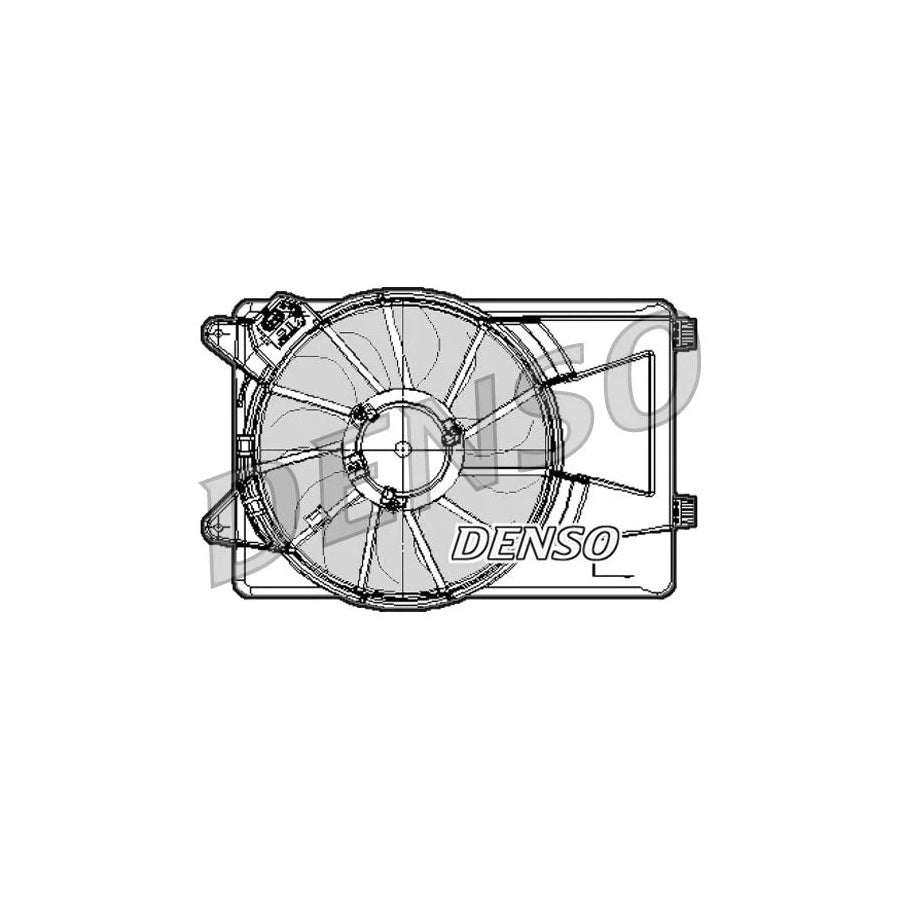 DENSO DER09301 Fan, Radiator for Fiat Linea (323, 110)
