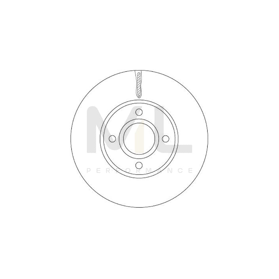 TRW DF6898 Brake Disc for FORD Ecosport Mk2 Vented, Painted  - 1 piece