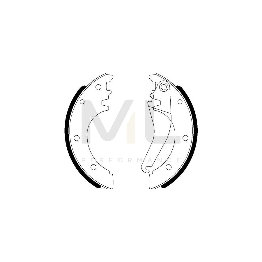 HELLA 8DB 355 022-081 Brake Shoe Set for IVECO Daily with handbrake lever | ML Performance Car Parts