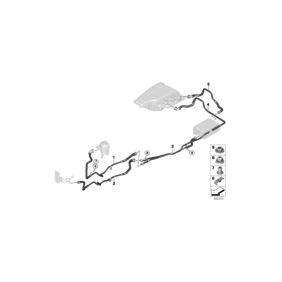 Genuine BMW 17127644100 F15 Coolant Line (Inc. X5 40eX)