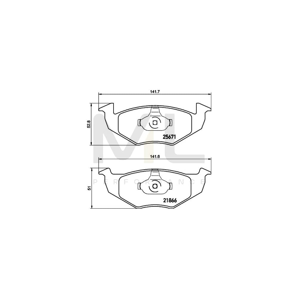 Hella 8DB 355 021-531 Brake Pad Set Not Prepared For Wear Indicator | ML Performance Car Parts