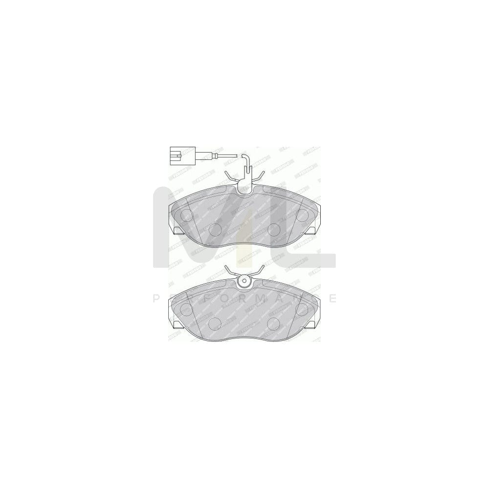 Ferodo Premier Eco Friction FVR1396 Brake Pad Set Incl. Wear Warning Contact, With Accessories