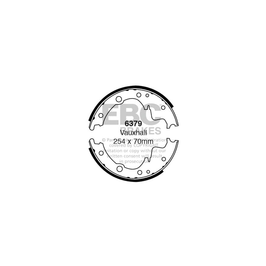 EBC 6379 Bedford Freight Rover Iveco Vauxhall Rear Brake Shoes - Brembo Caliper 1 | ML Performance UK Car Parts