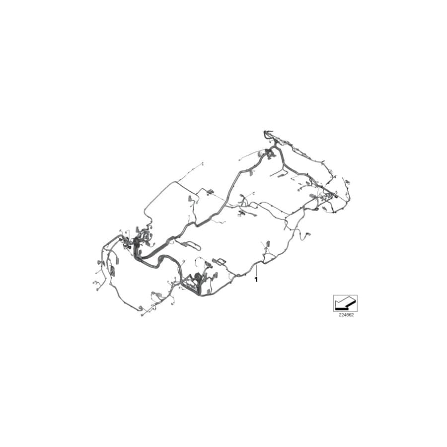 Genuine BMW 61112351380 Main Wiring Harness, Duplicate (Inc. 328i, 340i & 320d)