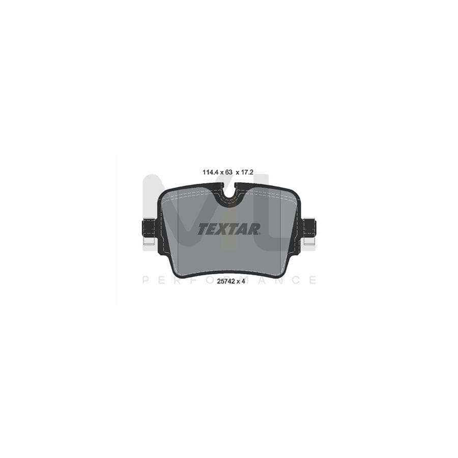 TEXTAR 2574201 Brake pad set prepared for wear indicator