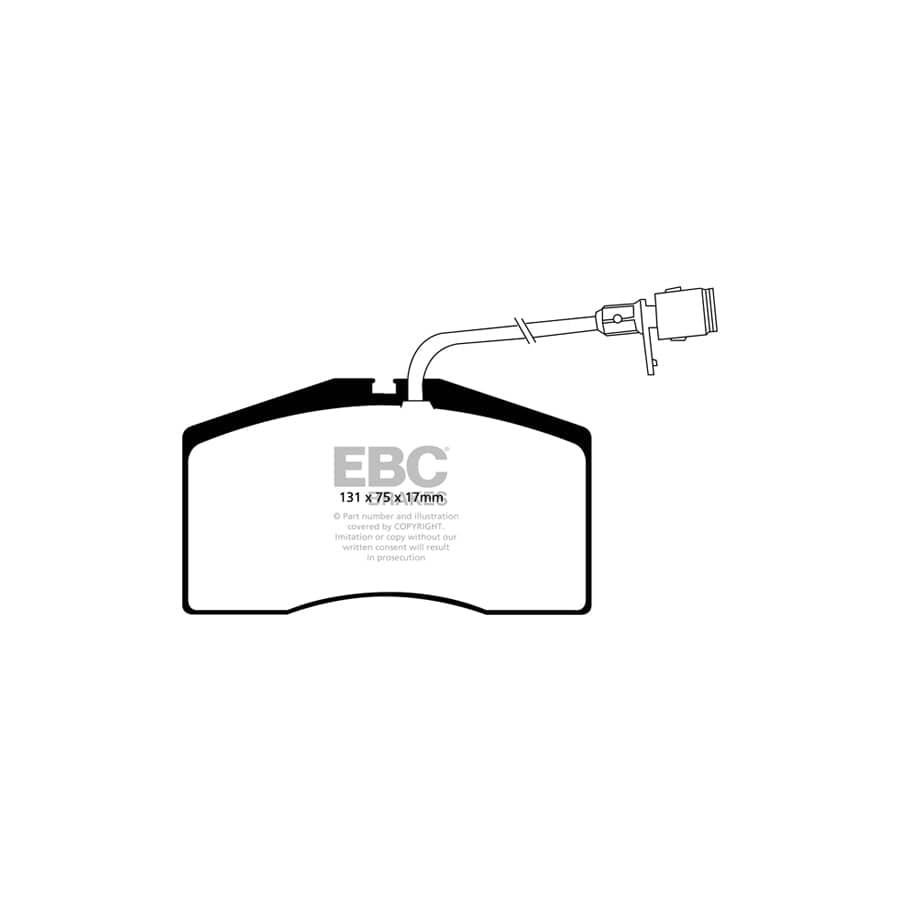 EBC PD12KF049 Audi S8 Redstuff Front Brake Pad & GD Disc Kit - Girling/TRW Caliper 2 | ML Performance UK Car Parts