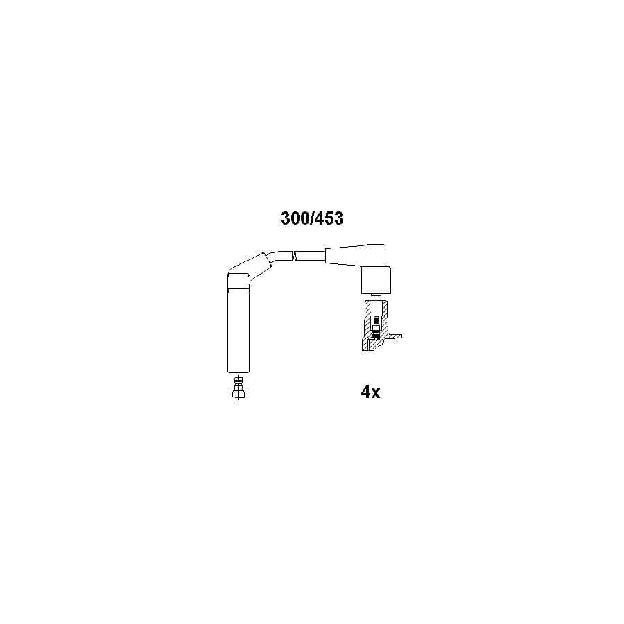 Bremi 300/453 Ignition Cable Kit for Dacia Nova Hatchback