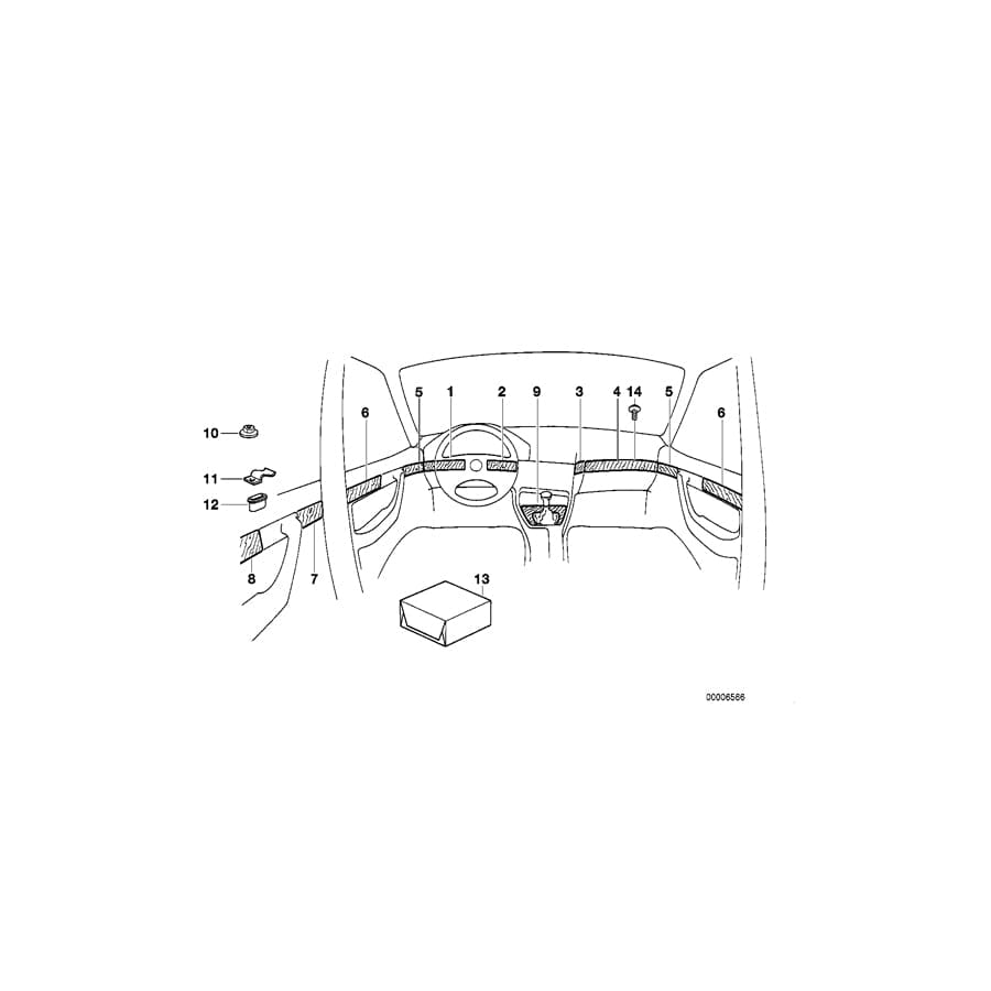 Genuine BMW 51451873559 E34 Clamp (Inc. 525td, 540i & 518g)
