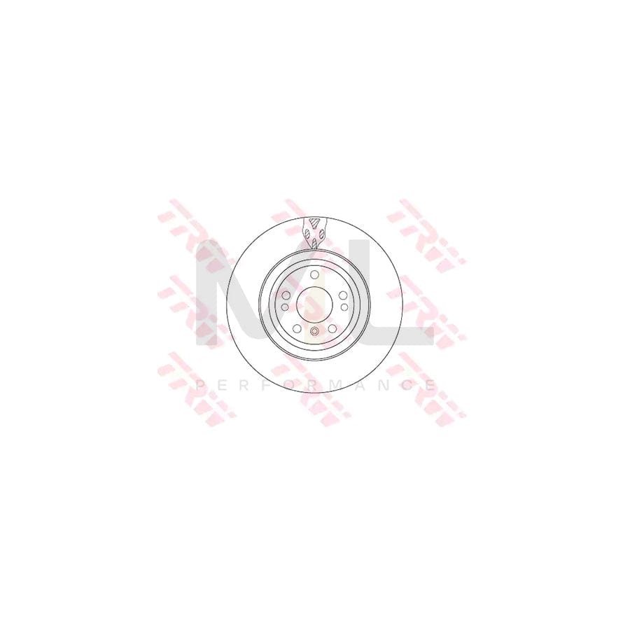 TRW DF6833S Brake Disc Vented, Painted  - 1 piece