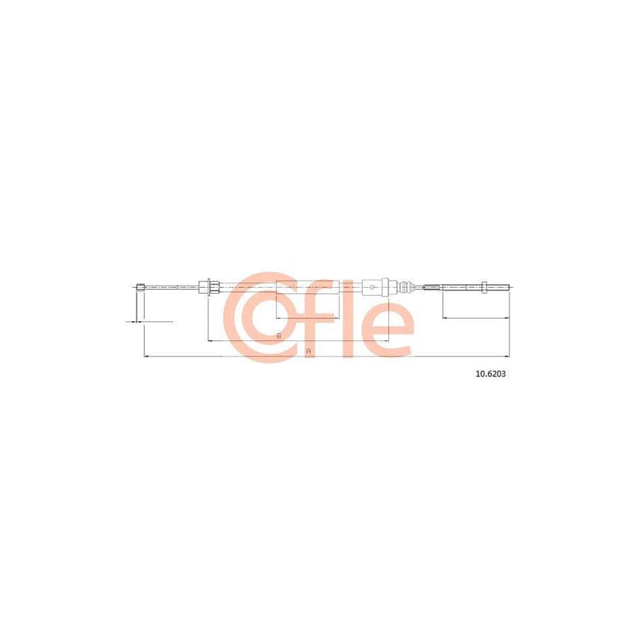 Cofle 10.6203 Hand Brake Cable for Peugeot 406