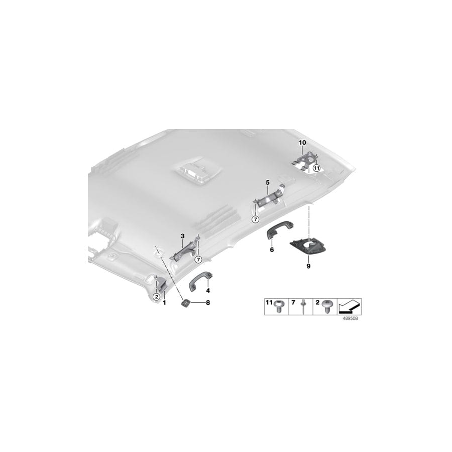 Genuine BMW 51437429980 F39 Deformation Panel, Headliner, Right (Inc. X2 28i, X2 28iX & X2 M35iX)