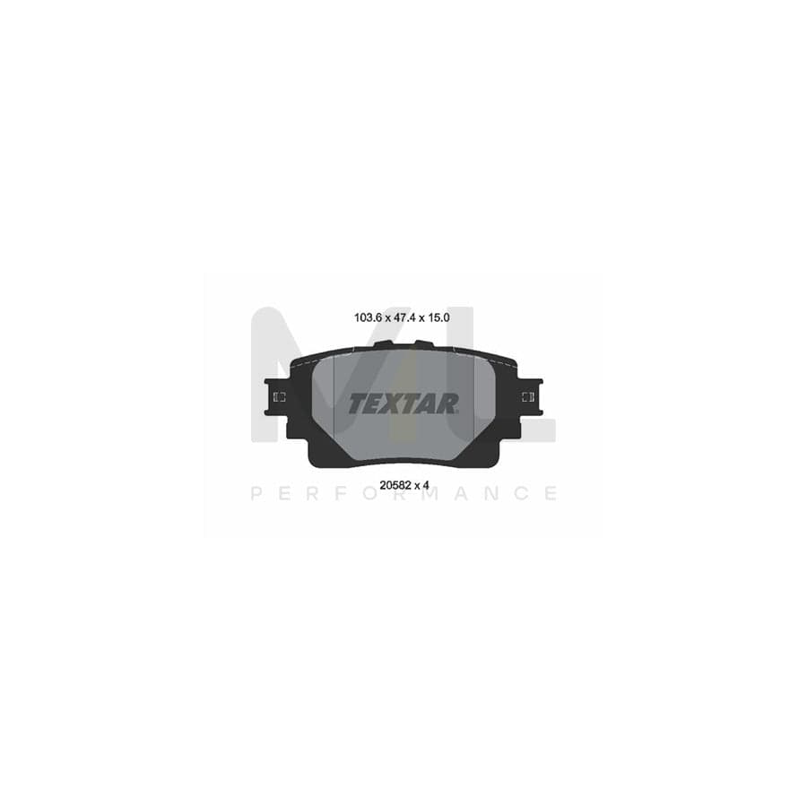 TEXTAR 2058201 Brake pad set incl. wear warning contact