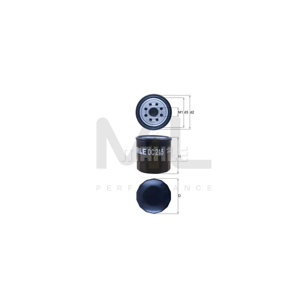 MAHLE ORIGINAL OC 142 Oil Filter Spin-on Filter | ML Performance Car Parts