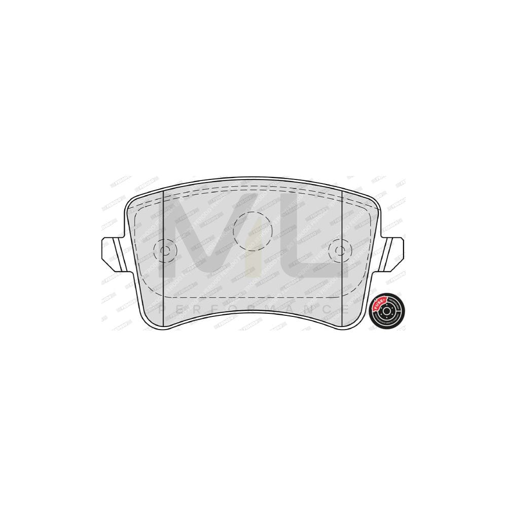 Ferodo Premier Eco Friction FDB4190 Brake Pad Set Not Prepared for Wear Indicator, With Brake Caliper Screws, With Accessories