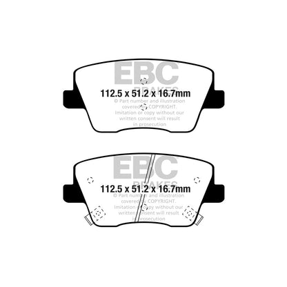 EBC DP22344 Hyundai Greenstuff Rear Brake Pads (Inc. i-30 N & Kona N) 2 | ML Performance UK Car Parts