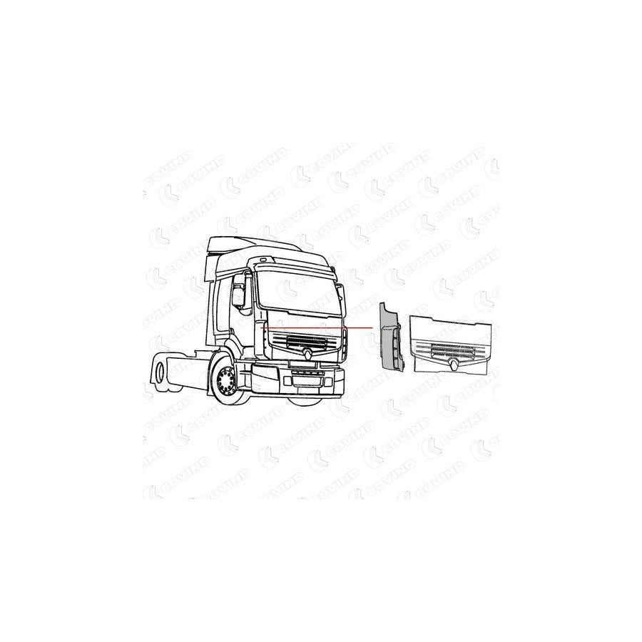 Covind Prm/162 Air Deflector, Driver Cab