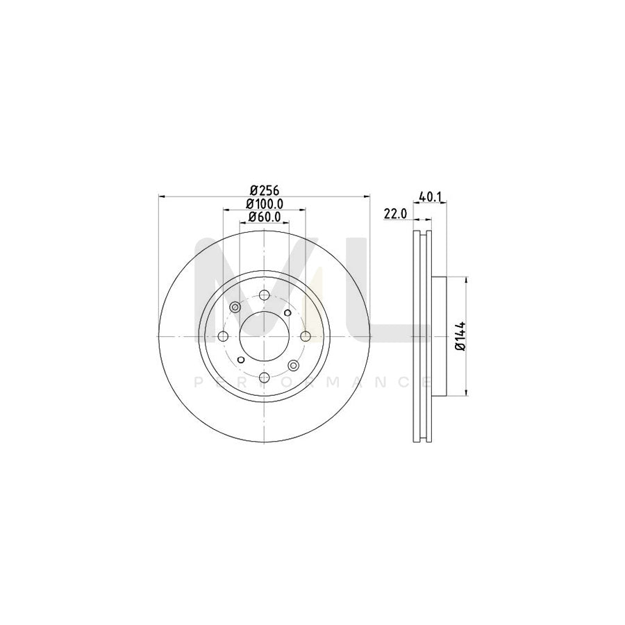 HELLA PRO 8DD 355 117-371 Brake Disc for SUZUKI Swift IV Hatchback (FZ, NZ) Internally Vented, Coated, without wheel hub, without wheel studs | ML Performance Car Parts