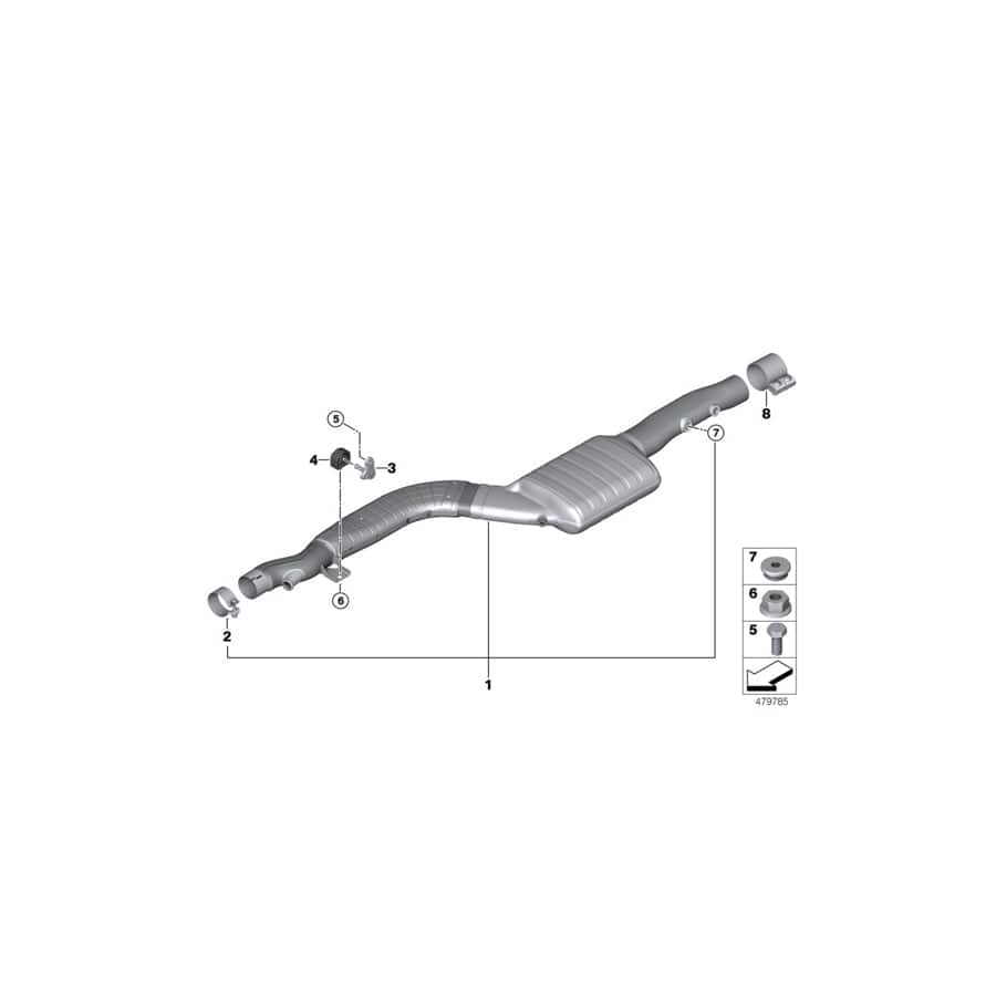 Genuine BMW 18208599519 G30 G31 G14 Rubber Mounting (Inc. 750dX, 730d & 518d)