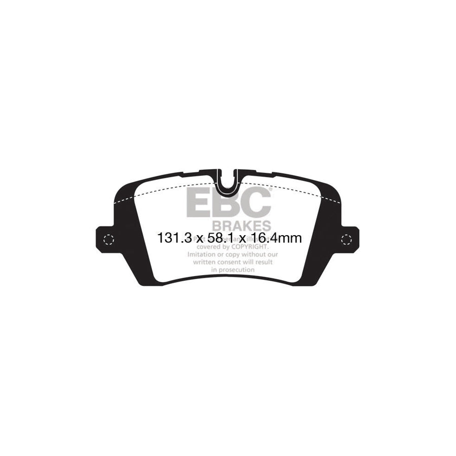 EBC PD13KR579 Land Rover Yellowstuff Rear Brake Pad & GD Disc Kit - TRW Caliper 2 | ML Performance UK Car Parts