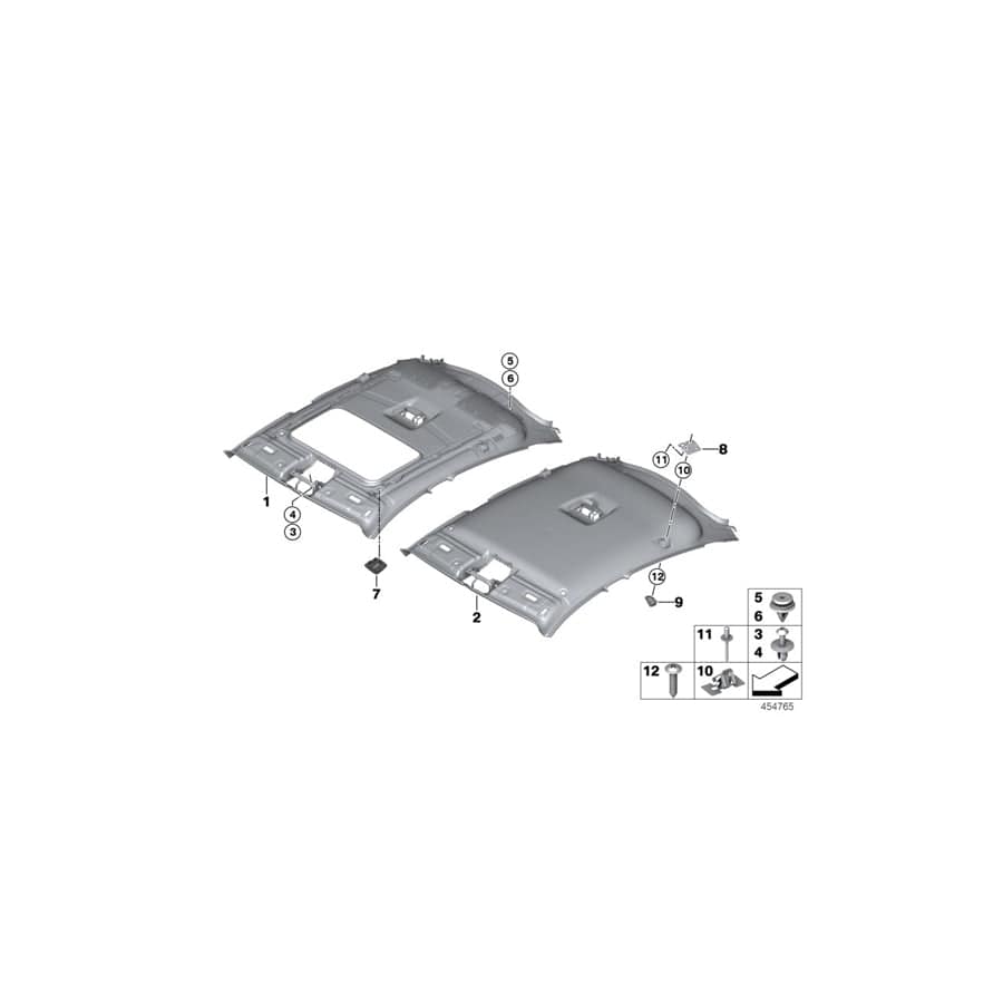 Genuine BMW 51437409369 F26 Headlining, Lift-Up & Slide-Back Sunroof BEIGE (Inc. X4)