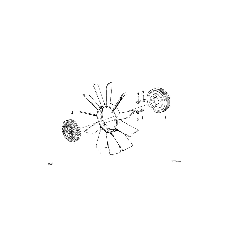 Genuine BMW 11511401154 E36 Pulley (Inc. M3 & Z3 M)