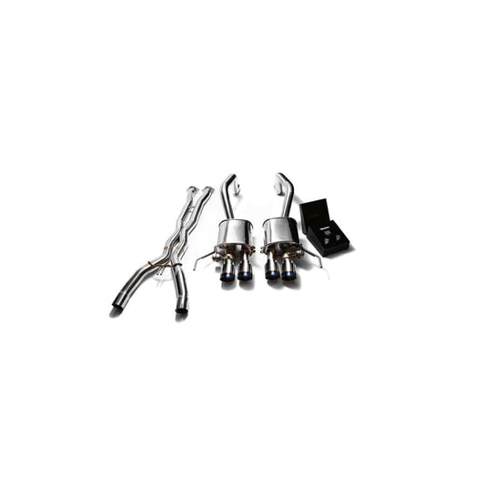 Armytrix CZ6C7-X+CZ6C7-QS28B Valvetronic Exhaust System w/X-Pipe | Chevrolet Corvette C7 2014-2019 with Quad Blue Coated 4"