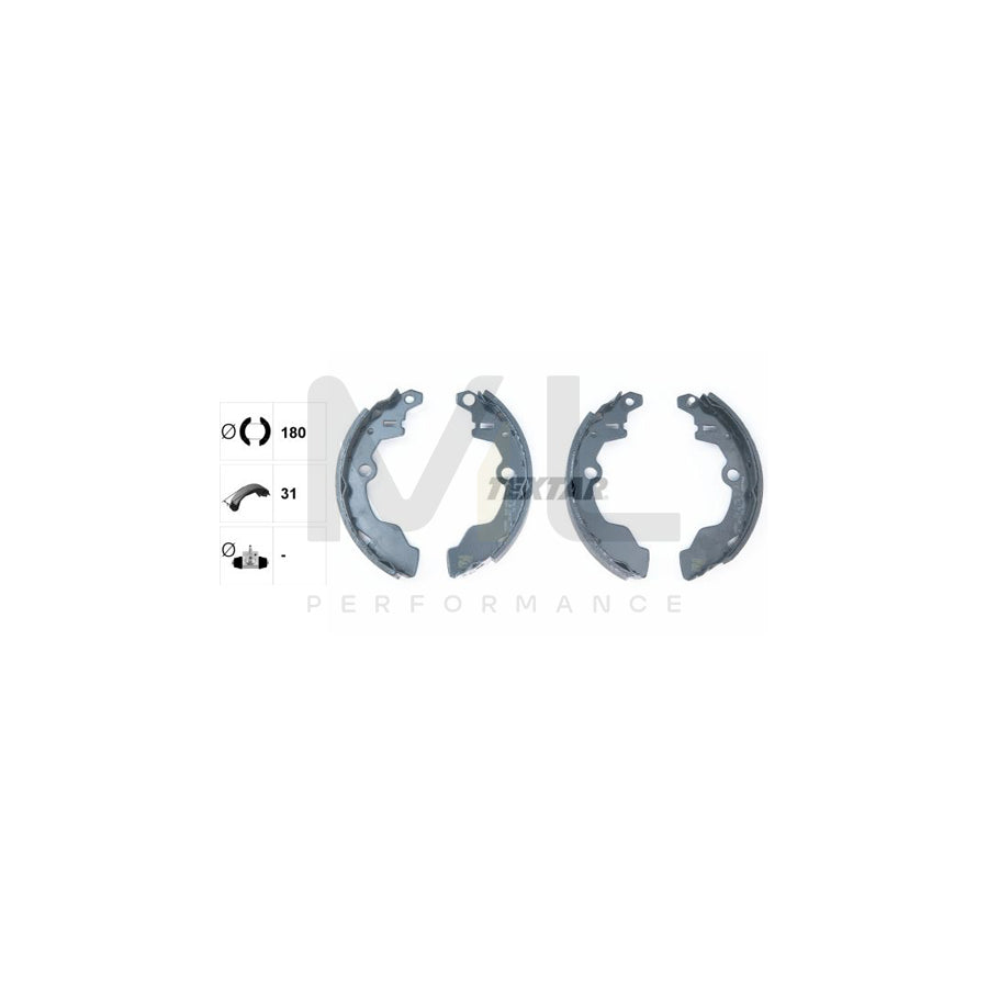 TEXTAR 91067700 Brake Shoe Set without handbrake lever