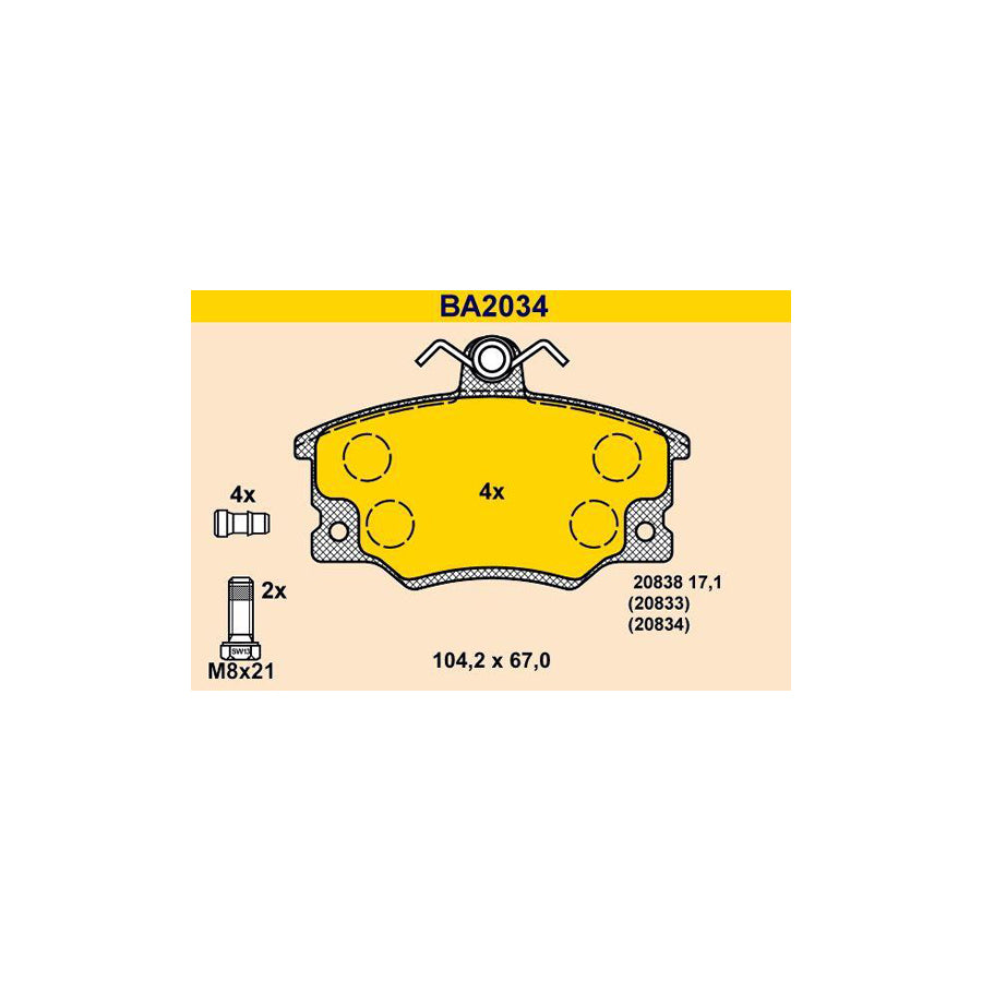 Barum Ba2034 Brake Pad Set