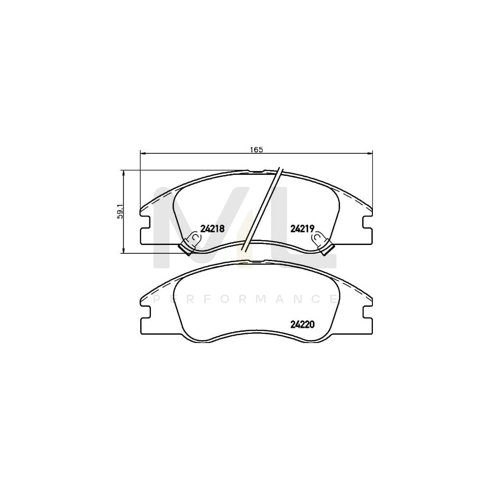 Hella 8DB 355 012-041 Brake Pad Set For Kia Cerato With Acoustic Wear Warning | ML Performance Car Parts