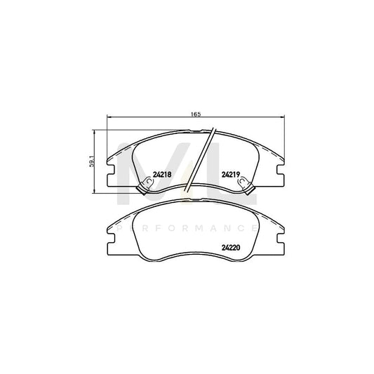 Hella 8DB 355 012-041 Brake Pad Set For Kia Cerato With Acoustic Wear Warning | ML Performance Car Parts
