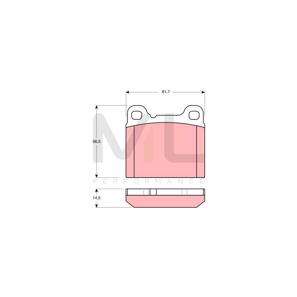 TRW Gdb391 Brake Pad Set Not Prepared For Wear Indicator