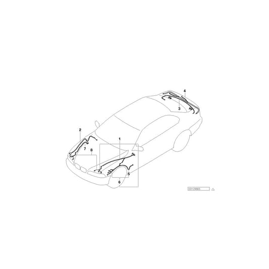 Genuine BMW 61116907263 E39 Repair Wiring Set F Trunk (Inc. 530d, 520d & 525d)