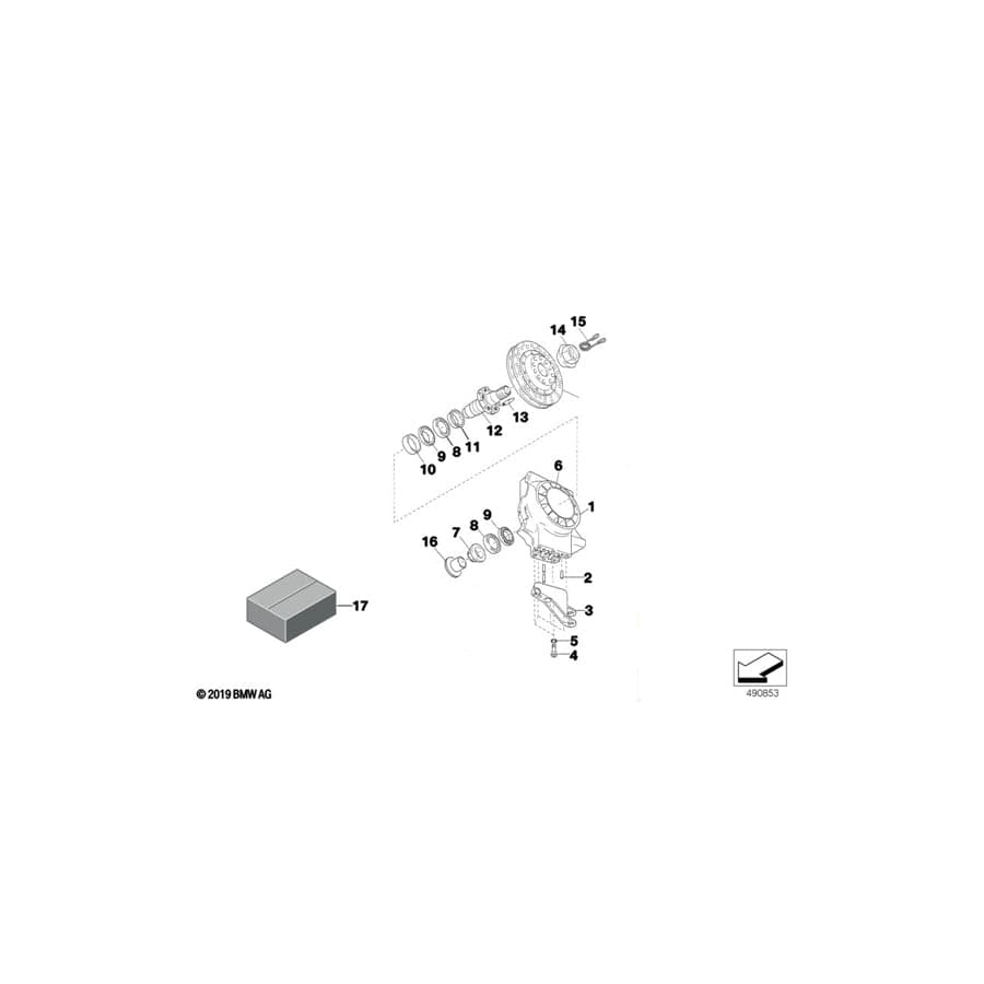 Genuine BMW 31212500954 Hex Nut M60X2 SW70 (Inc. E36 320i STC '95)