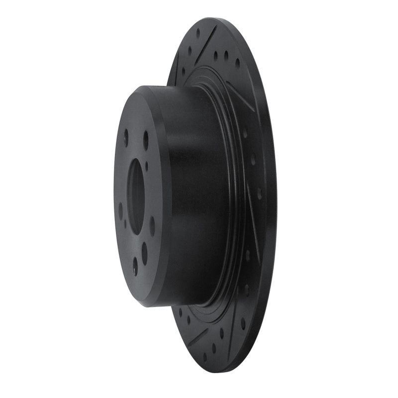 R1 Concepts R1 95-99 Toyota AVALON Rear Left Drilled & Slotted Black Brake Rotor