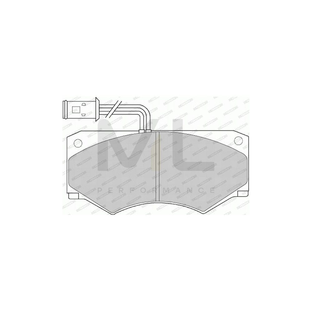 Ferodo Premier FVR516 Brake Pad Set for Iveco Daily Incl. Wear Warning Contact, Without Accessories