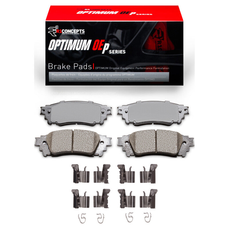 R1 Concepts R1 15-21 Lexus NX200T Rear Optimum OE Brake Pads & Hardware Kit