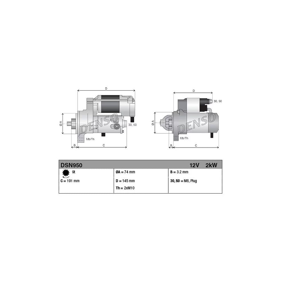 DENSO DSN950 Starter Motor