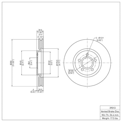 DFC 03-09 Chrysler PT Cruiser Front Brake Rotor