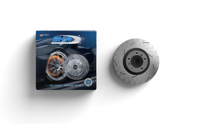 SHW Performance SHW 10-13 Porsche Panamera Turbo S 4.8L w/X80 Power Pkg Left Rear Slott MB Brake Rotor (97035240520)