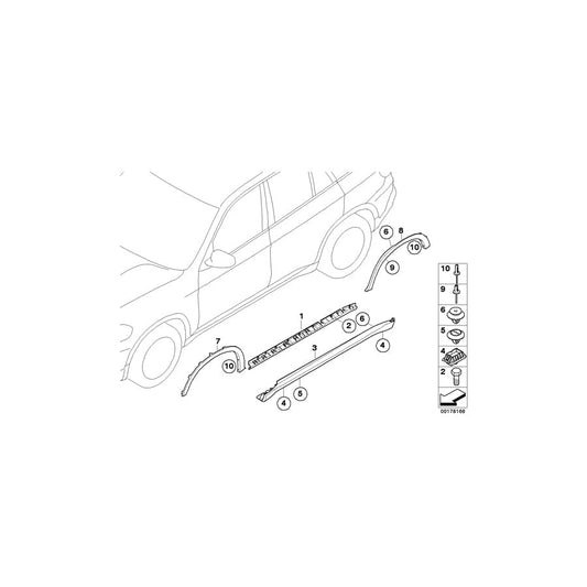 Genuine BMW 51772452500 E70 Cover, Wheel Arch, Rear Right 20" (Inc. X5)