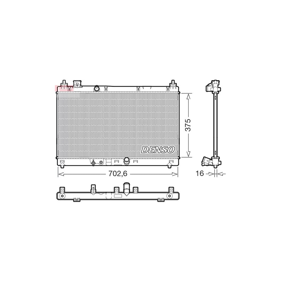DENSO DRM40057 Engine Radiator for Honda Jazz Hatchback (Gk)